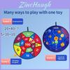 Children's Indoor Dartboard Set With Large Double-sided Target And Sticky Balls For Fun And Learning