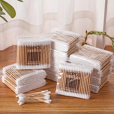 7cm Holz Hypoallergene Doppelköpfige Wattestäbchen - Einweg, Holzstab Ohrreinigung, Make-up & Beauty Applikatoren, Vielseitige Pflegeinstrumente