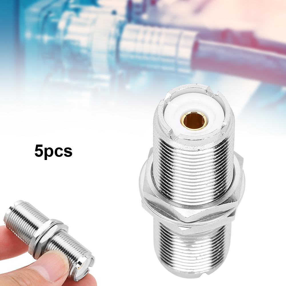 5pcs SO239 UHF Female To Female Plug Jack RF Adapter Connector for 2 PL259 Plugs