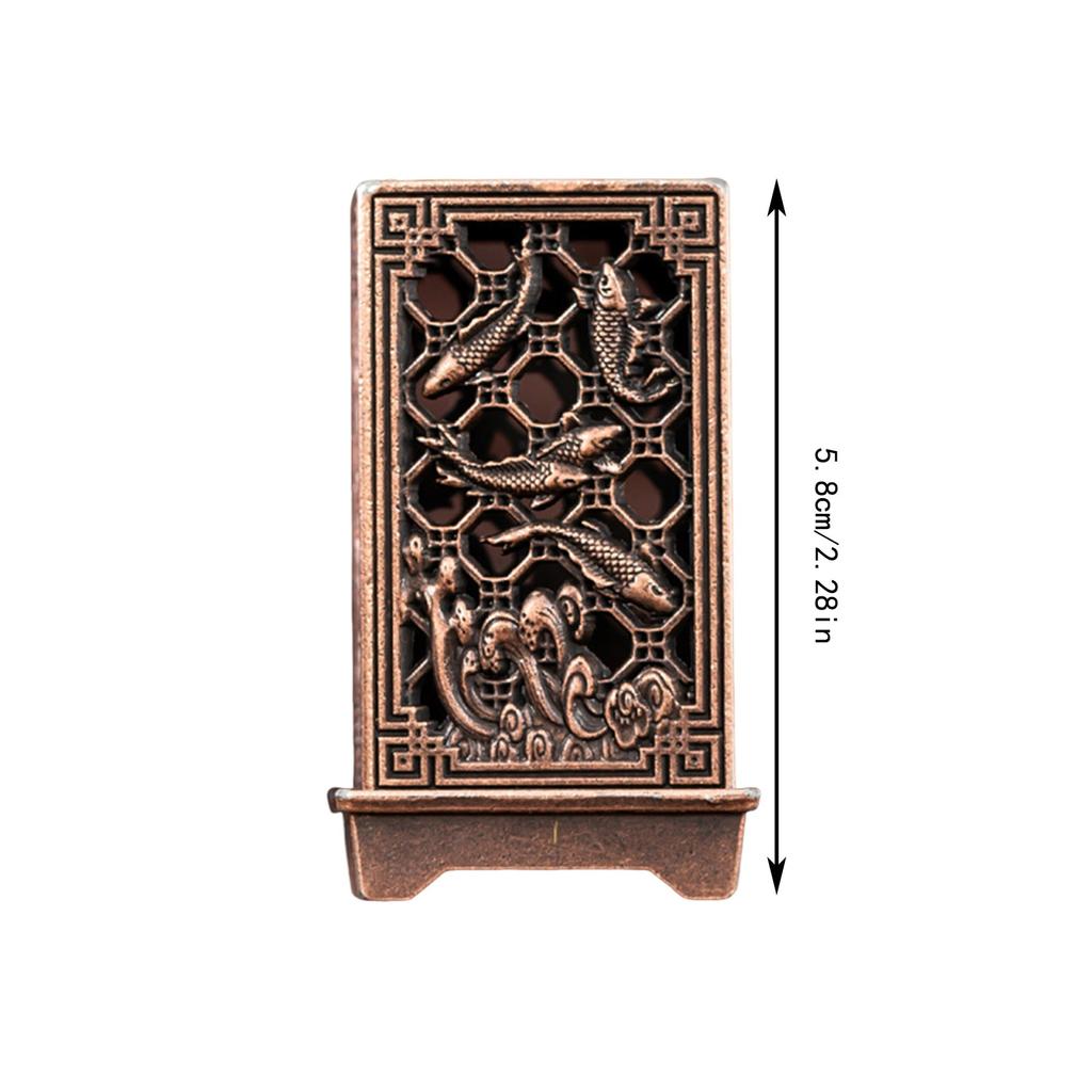 New Chinese Style Incense Burner Zinc Alloy Vertical Indoor Aromatherapy Accessories Good Symbolism Incense Holder Gifts