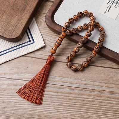 33-Perlen Bodhi Gebetsperlen mit Quaste - Handgehaltene Rosenkranz für Männer und Frauen
