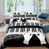Piano Duvet Cover Set King Queen Full Size For Kids Boys Girls Music Lover Polyester Comforter Cover With Pillowcase Bedding Set