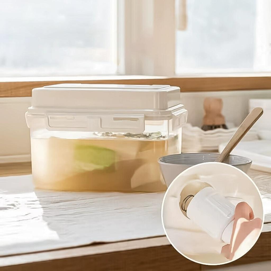 Pojemnik na Kimchi Organizer Kuchenny Pojemniki z Płytką Dociskową Przenośny Szczelny do Fermentacji do Pracy Podróży Domowego Biura Spiżarni