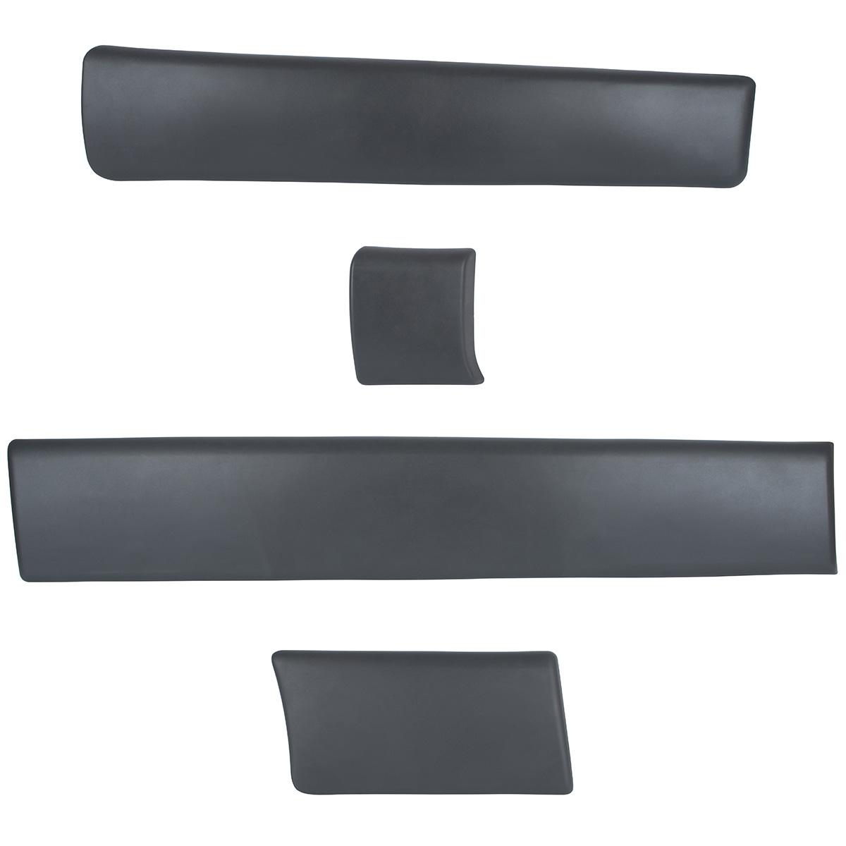 Super Merchant Tür Rechts Und Seitenleiste Zierleistensatz 4 Teile Für Renault Trafic Ii Lang 2001-2013 (Vivaro/Primastar) Graue Clips Enthalten