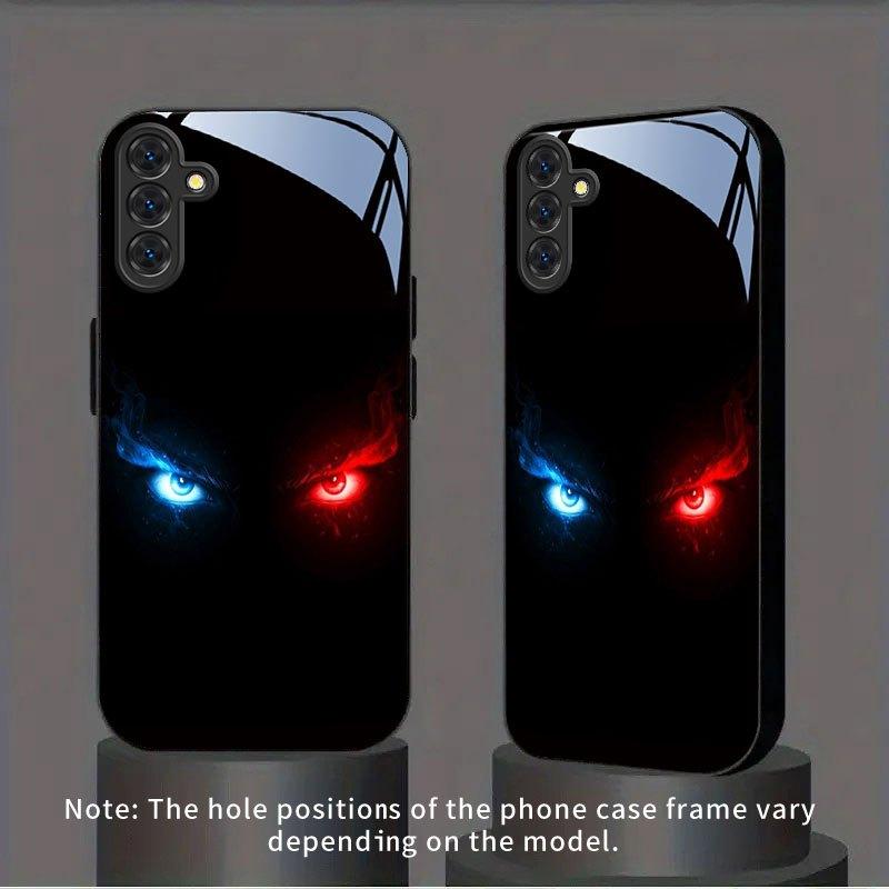 Double eye tempered glass f phone case suitable for Samsung Galaxy S26 S25 S24 S23 S22 S20 FE/Ultra/Plus5G anti drop back cover