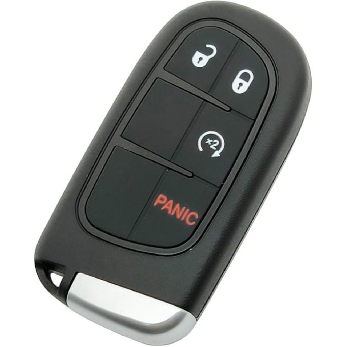 Replacement Key Fob Cover Case fit for 2013-2018 Dodge Ram 1500 2500 3500 Laramie Outdoorsman SLT SXT Pickup Truck Proximity Smart Keyless Entry