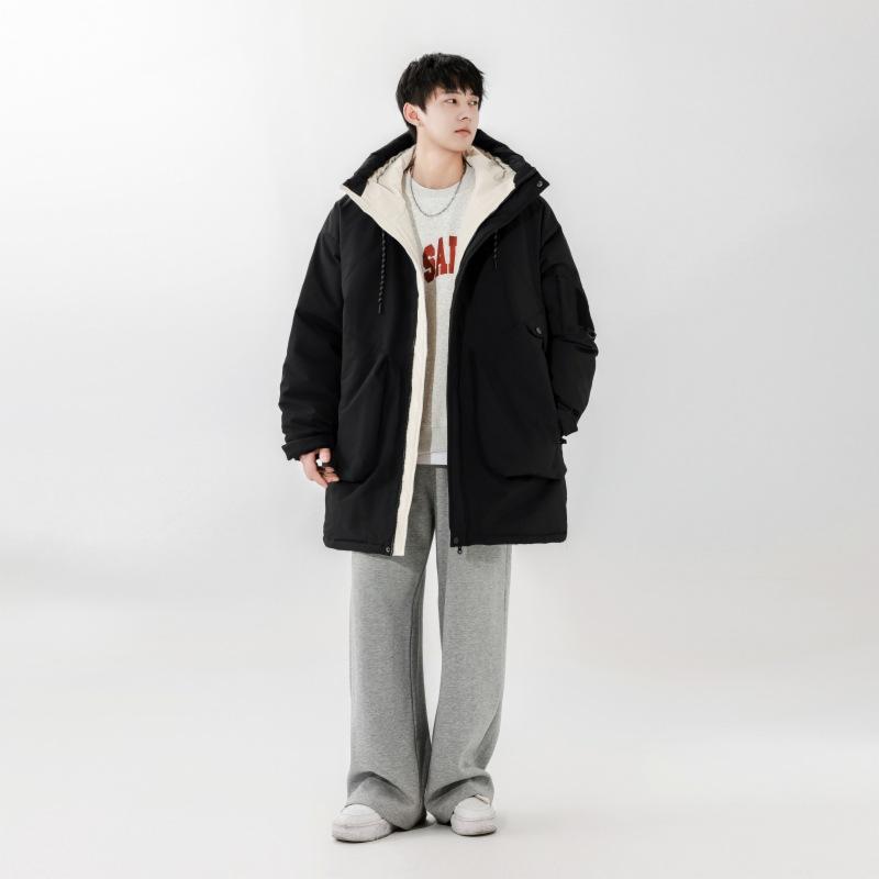New Simple Versatile Hooded Down Jacket Ins Hong Kong Style Fashionable Versatile Thickened Jacket