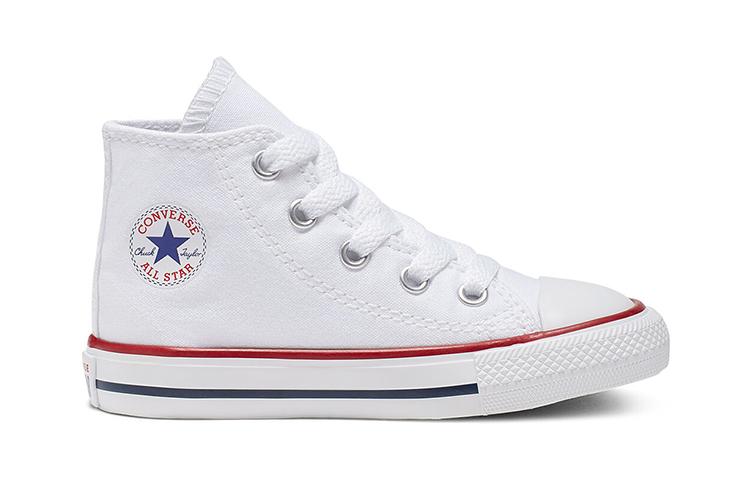 Converse Chuck Taylor All Star Canvas Abrasion Resistant High Top Toddler Shoes Standard White Infant And Toddler 7J253C