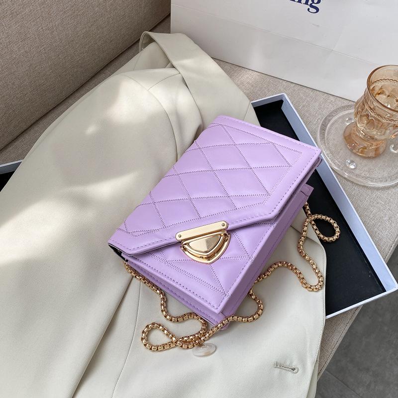 Summer Small Bag 2020 New Trendy Fashion Rhombus Chain Bag Crossbody Bag Women's Versatile Popular Small Square Bag