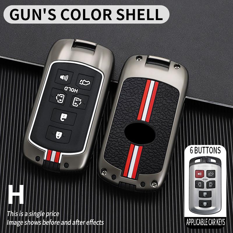 

Styling Mouldings 6 Buttons New Zinc Alloy Silicone Car Key Case Cover For Toyota Sienna 2011 2012 2013 2014 2015 2016 2017 2018