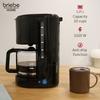 Elegance Cafetière Filtre 10 Tasses Machine à Café, Filtre Réutilisable 1,25L Briebe CM1171BLK 1000W Noir
