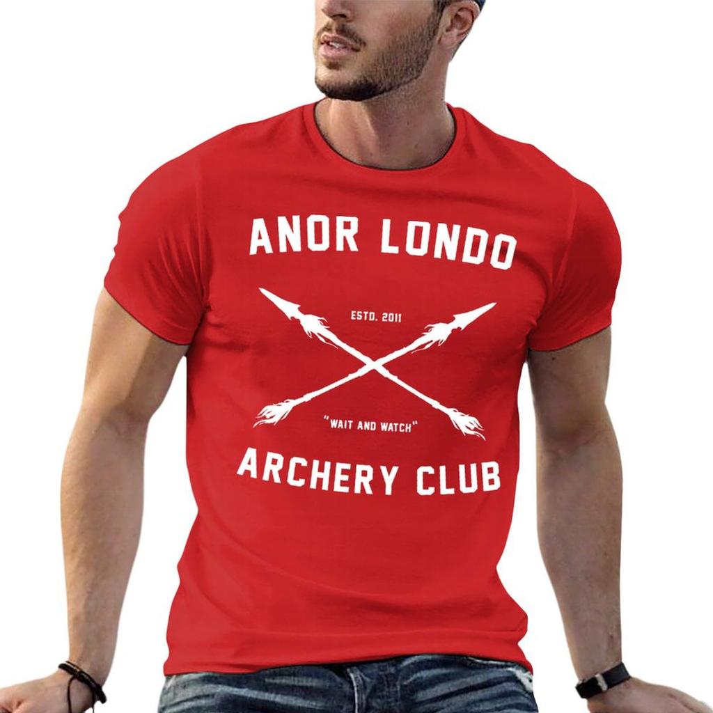 ANOR LONDO ARCHERY CLUB T-Shirt man clothes vintage plain black t shirts for men