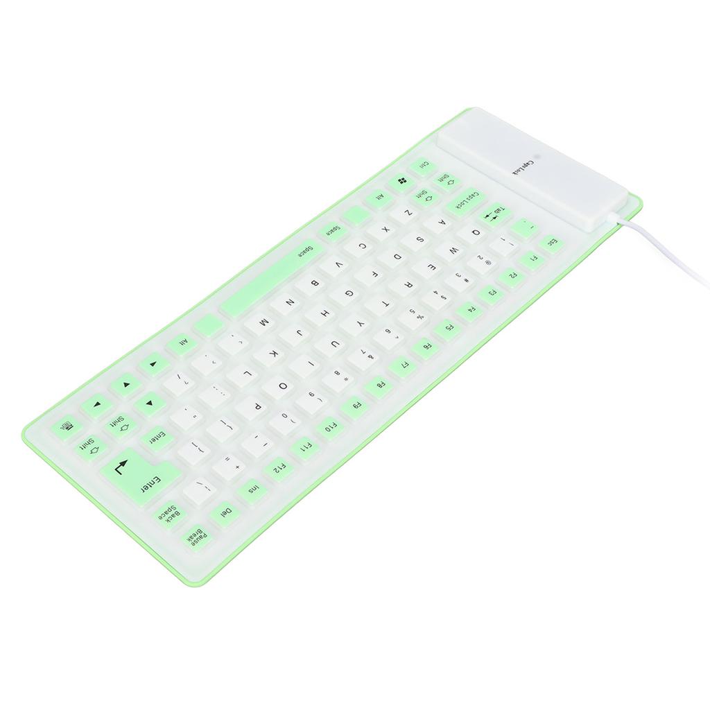 Silicone Keyboard Fully Sealed Design Lightweight Portable Silent Soft Comfortable USB Wired