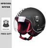 AD Retro Harley Electric Car Helmet  Men Women Open Face Helmet Riding Motorbike Motorcycle Jet Helmets All Seasons Universal