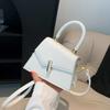 Geantă de Umăr Fashion Albă cu Bretea Trend din Piele PU Genți Mesager Genți Crossbody Culoare Solidă Timp Liber Elegant pentru Femei Fete