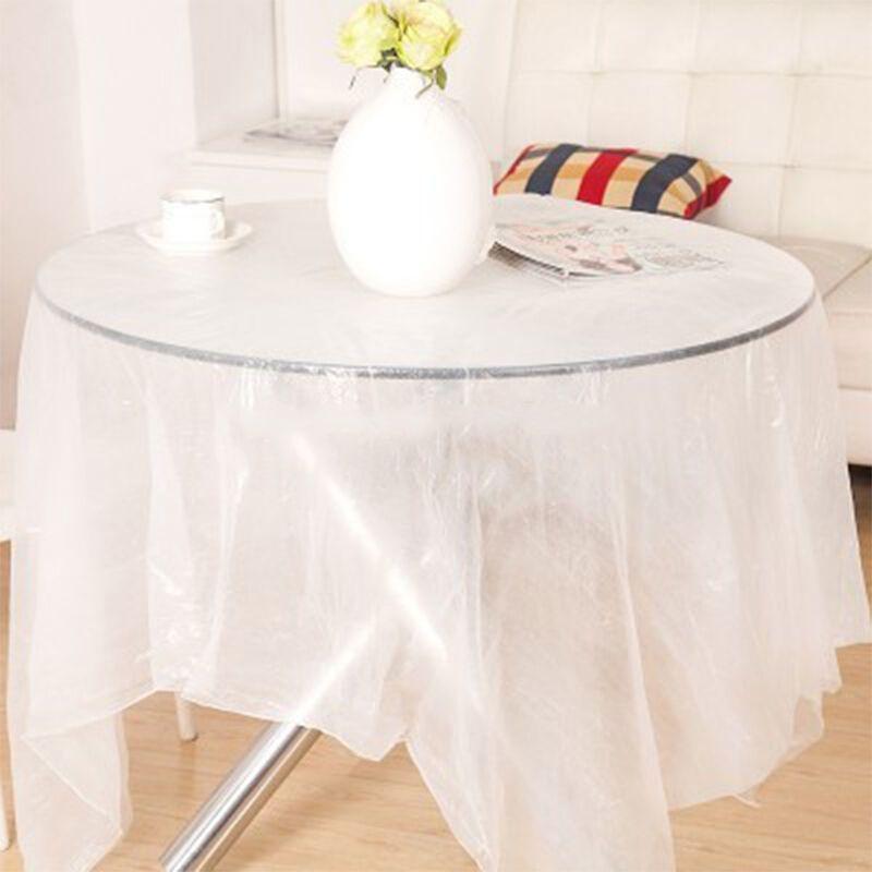 10/20/50PCS Disposable Tablecloths Transparent Tablecloths Waterproof Restaurant Party Catering Family Birthday Wedding Supplies