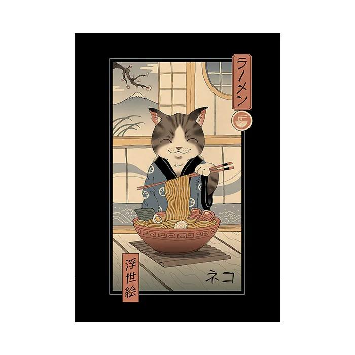 

Japanese Samurai Cat Short Door Noren Curtain Sushi Pennant Kitchen Door Partition Half Curtain Resturant Hanging Flag Custom W30cmxH50cm&velco