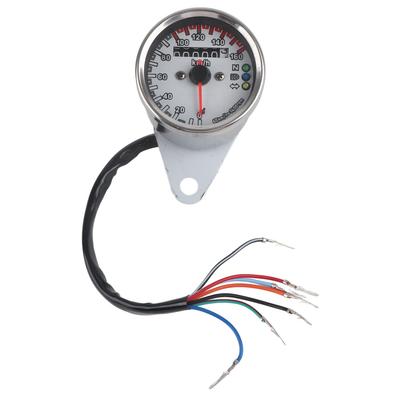 12V Universal Motorcycle Odometer Speedometer LED Backlight Signal (Silver)