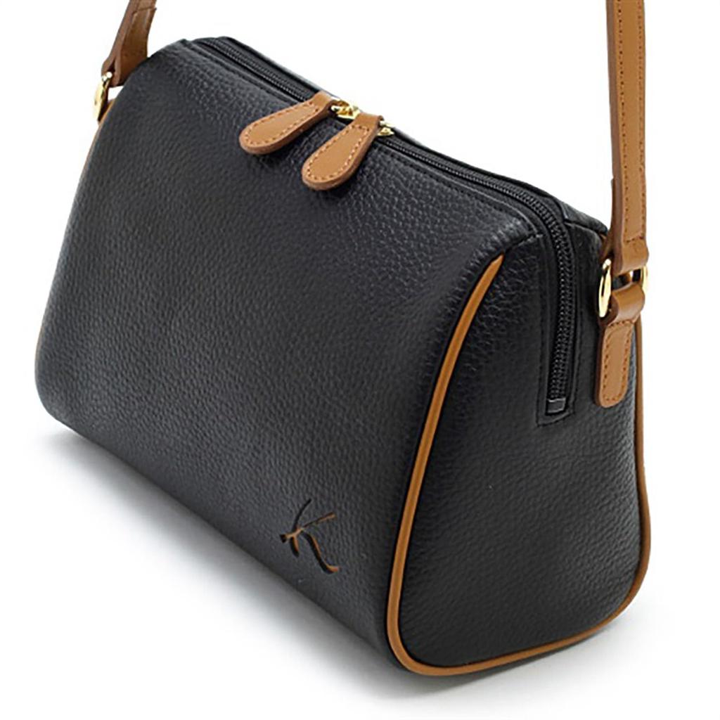Kitamura R-0613 Crossbody Shoulder Bag, BlackCamel, 15611