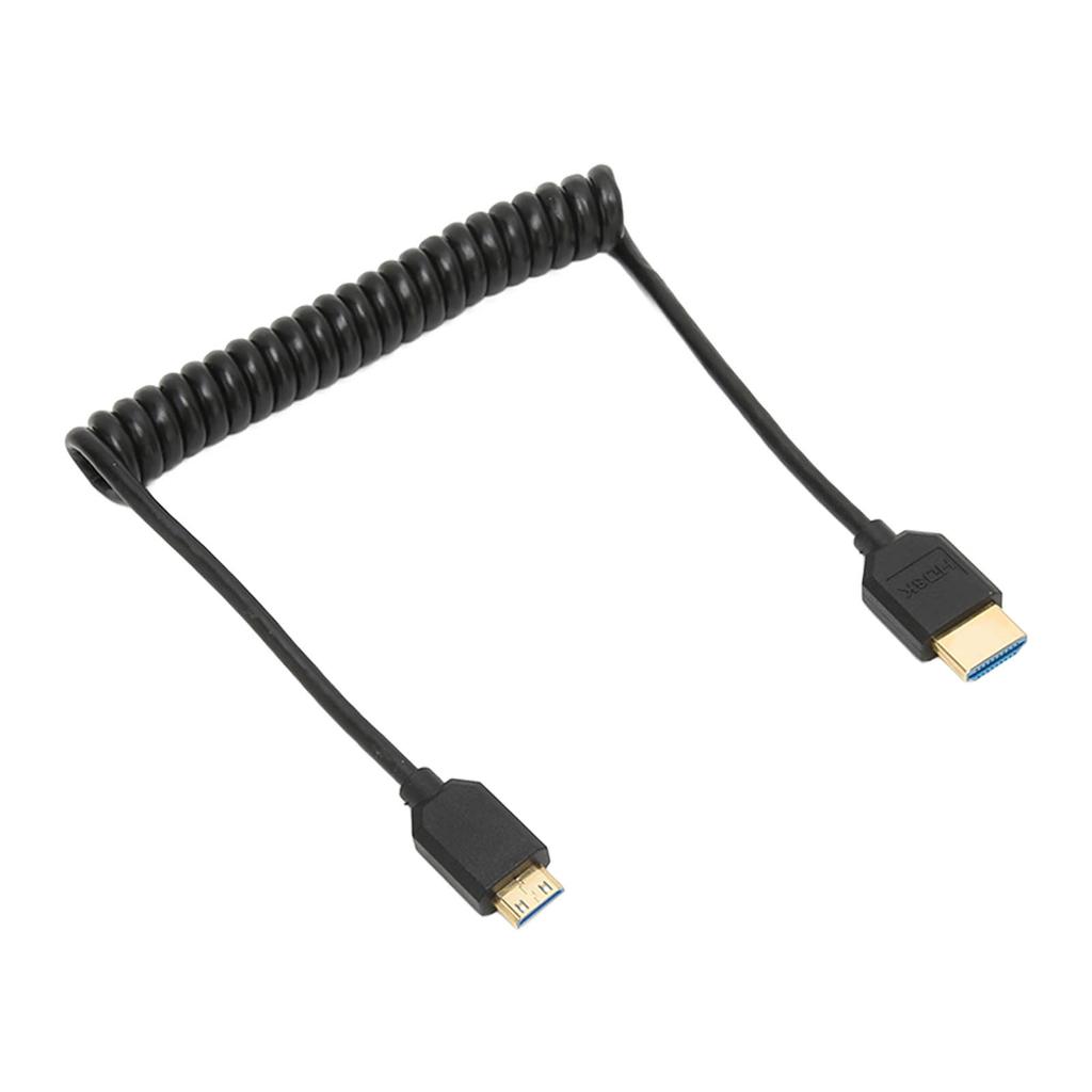 Kabel interfejsu multimedialnego HD Mini Męski do Męskiego 8K 60Hz 4K 120Hz Spiralny Przewód do Wyświetlania Wideo dla HDTV Konsoli do Gier