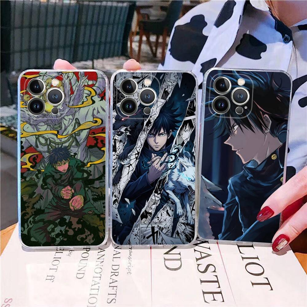 Anime Fushiguro Megumi Jujutsu Kaisen Phone Case For IPhone 11 13 16 12 17 14 15 Pro Max Plus Soft Clear Back Cover Coque