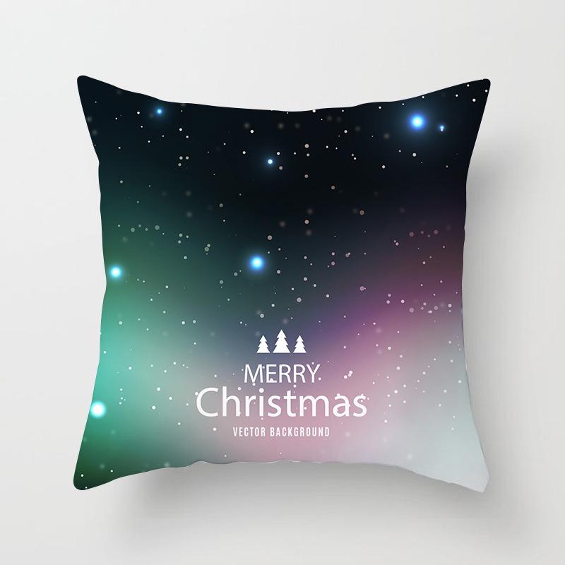 Christmas theme Christmas tree decoration printed pattern cushion cover home living room sofa decoration pillow pillow cover