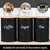 Coffee Container 3 Pieces Airtight Large Capacity Food Canister Coffee Sugar Tea Storage Container Jars For Candy Oats Flour