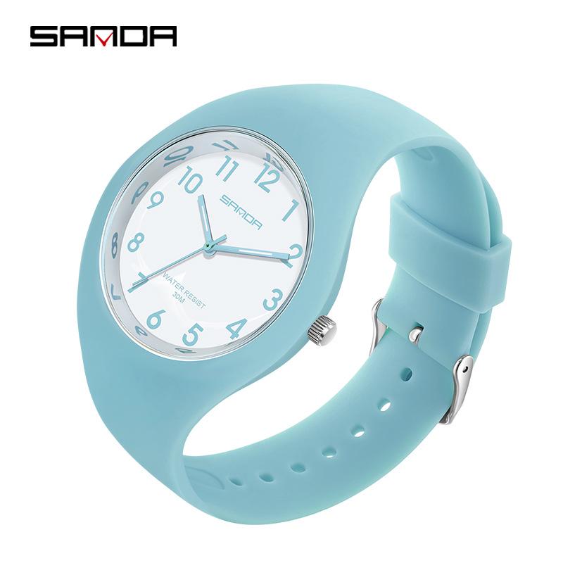 SANDA Unisex Waterproof Outdoor Sports Silicone Quartz Watch