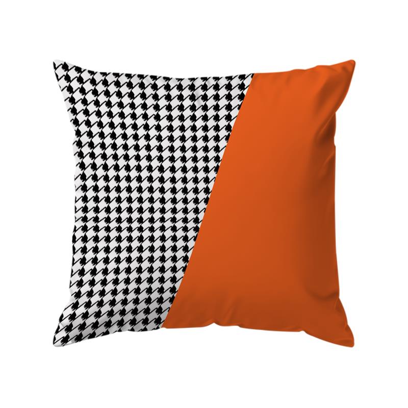 1Pc European Style Orange Stripe Cushion Covers Polyester Pillow Cover For Music Day Sofa Chair Bed Car Party Table Decoration