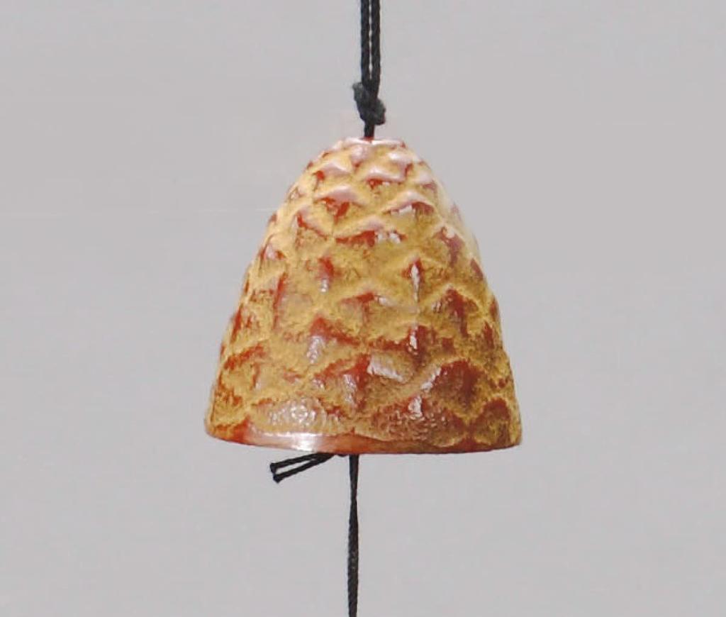 Iwachu Wind Chime Pine Brown Body Size 27021 Design Accessory Nambu Tekki (cm)4×(H)4.5