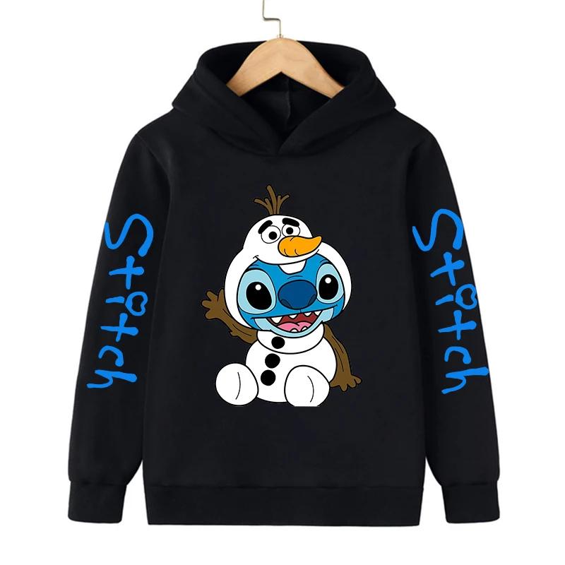 Nuovo Felpa Cool Stitch Bambini Vestiti Cartoni Animati Bambina Bambino Lilo e Stitch Felpa Manga con Cappuccio Top Casual per Bebè