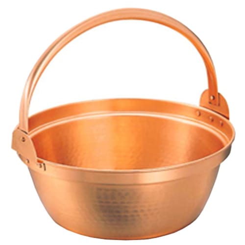 Marushin Copper Mountain Vegetable Pot, Pure Copper, 27cm, with Hanging Attachment, No Tin-Plated Interior
