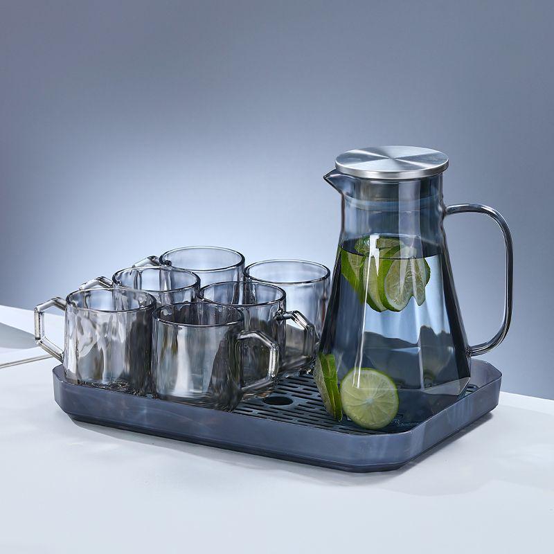 High-Temperature Resistant Diamond Teapot & Glass Cup Set for Living Room - Light Luxury Home Collection