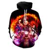 Schwarzer Feuerring Pullover Hoodie Unisex The King of Fighters Kyo Kusanagi Iori Yagami Orochi Gruppe Charakterdruck Anime Streetwear Sweatshirt