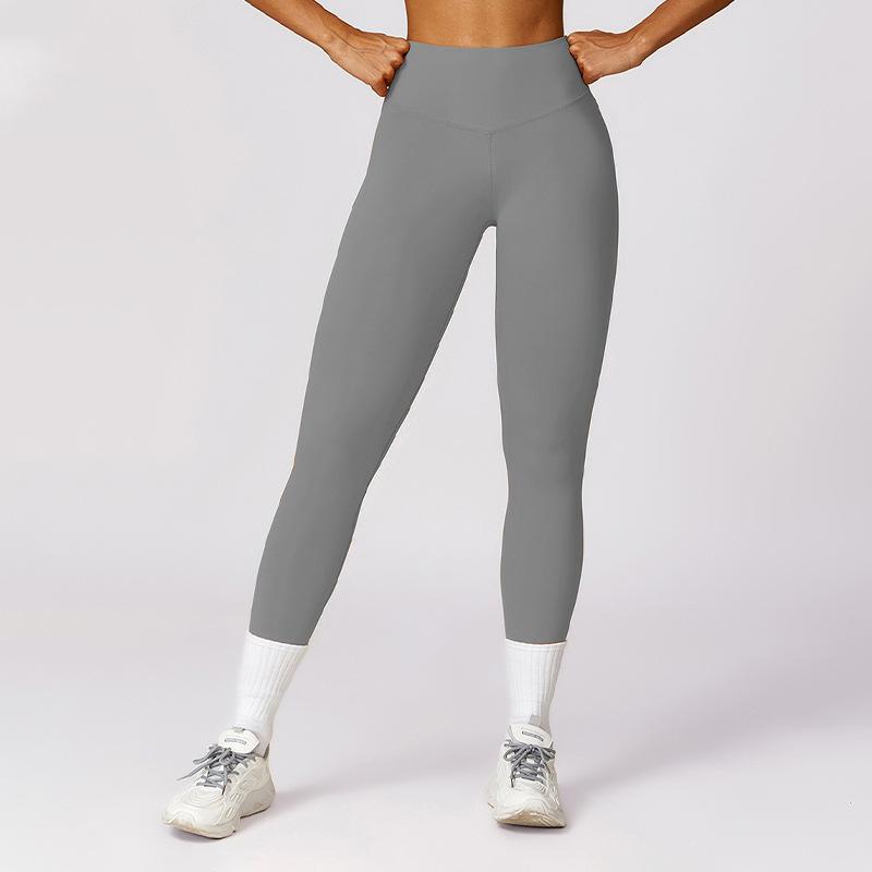 Women's High Waist V-Back Scrunch Butt Leggings, Buttery Soft Tummy Control Yoga Pants For Gym Workout & Daily Wear