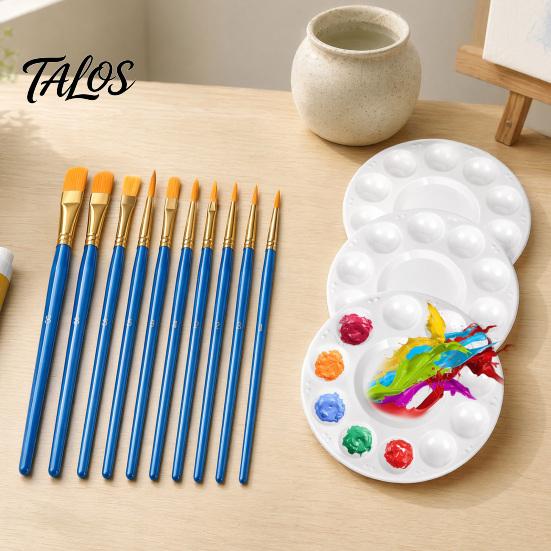 Face Paint Brush Set, Watercolor Acrylic Oil Painting Kit, Nylon Hair Brushes for Artist, Body Canvas Art Supplies