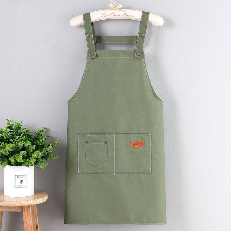 Custom Logo Canvas Apron for Advertising, Milk Tea, Nail Art, Kitchen, and Restaurant Use