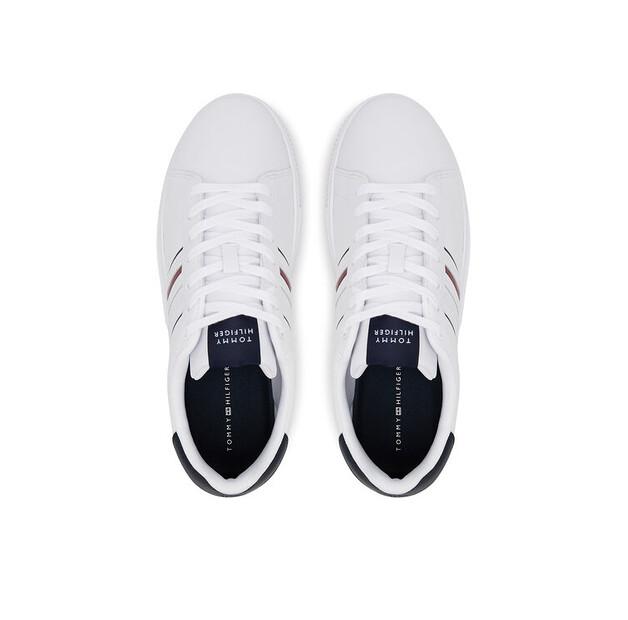 Men's Sneakers Tommy Hilfiger Modern Cupsole Stripes Lth Fm0fm05406 White