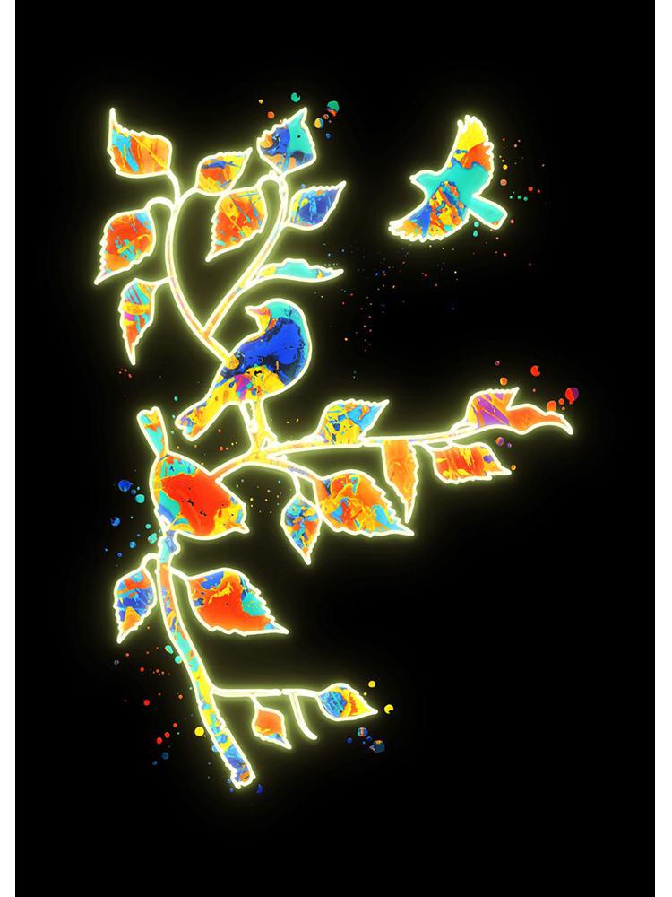 Neon-Design, niedliche Tiere, Poster, Leinwandgemälde, Flamingo, Hirsch, Giraffe, Katzen, Wand-Kunstdruck an der Wand, modernes Kinderzimmer-Dekor