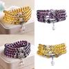 6mm Crystal Stone Buddhist Amethyst 108 Prayer Beads Mala Bracelet Necklace AVE