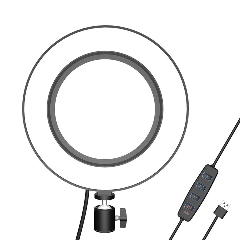 16cm LED Fill Ring Light for Photography Live Streaming YouTube Video with Ballhead Adapter