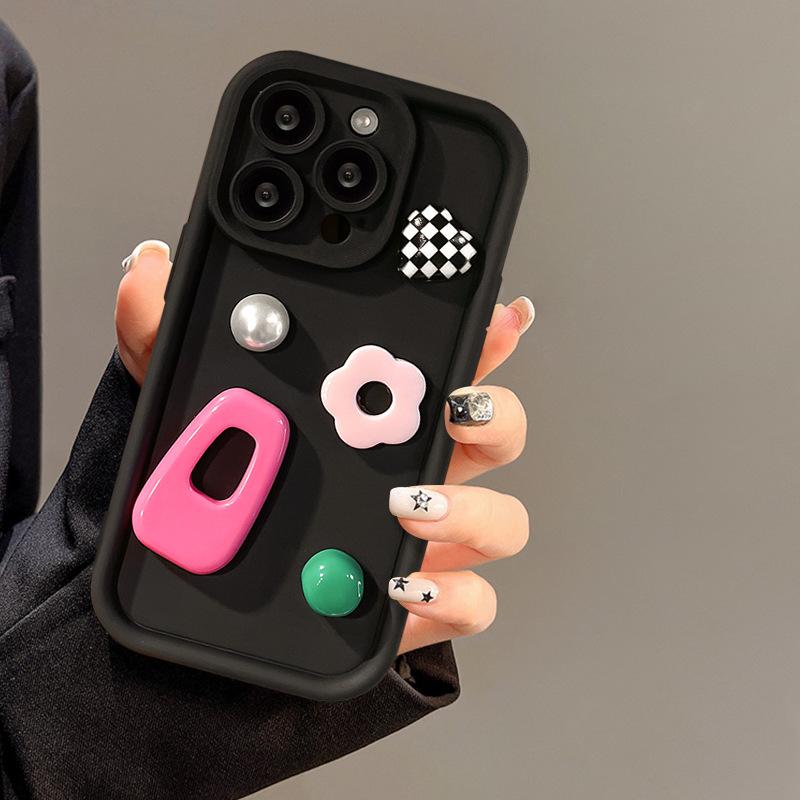 Applicable To Apple 14promax Mobile Phone Case IPhone 15/13 Frosted Silicone 12 Dopamine Hairpin Doll