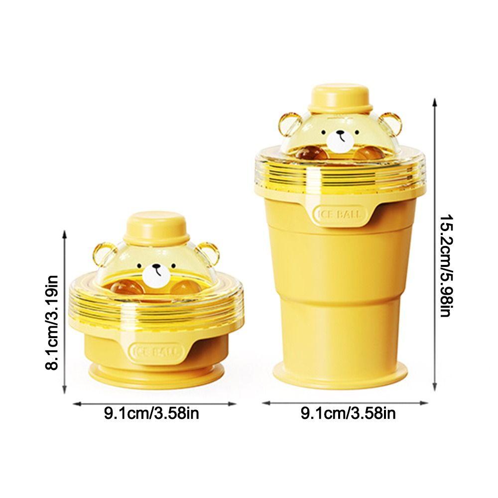 Foldable Ice Ball Cup Reusable Ice Cube Mold Portable Ice Mold Cup Summer Drink