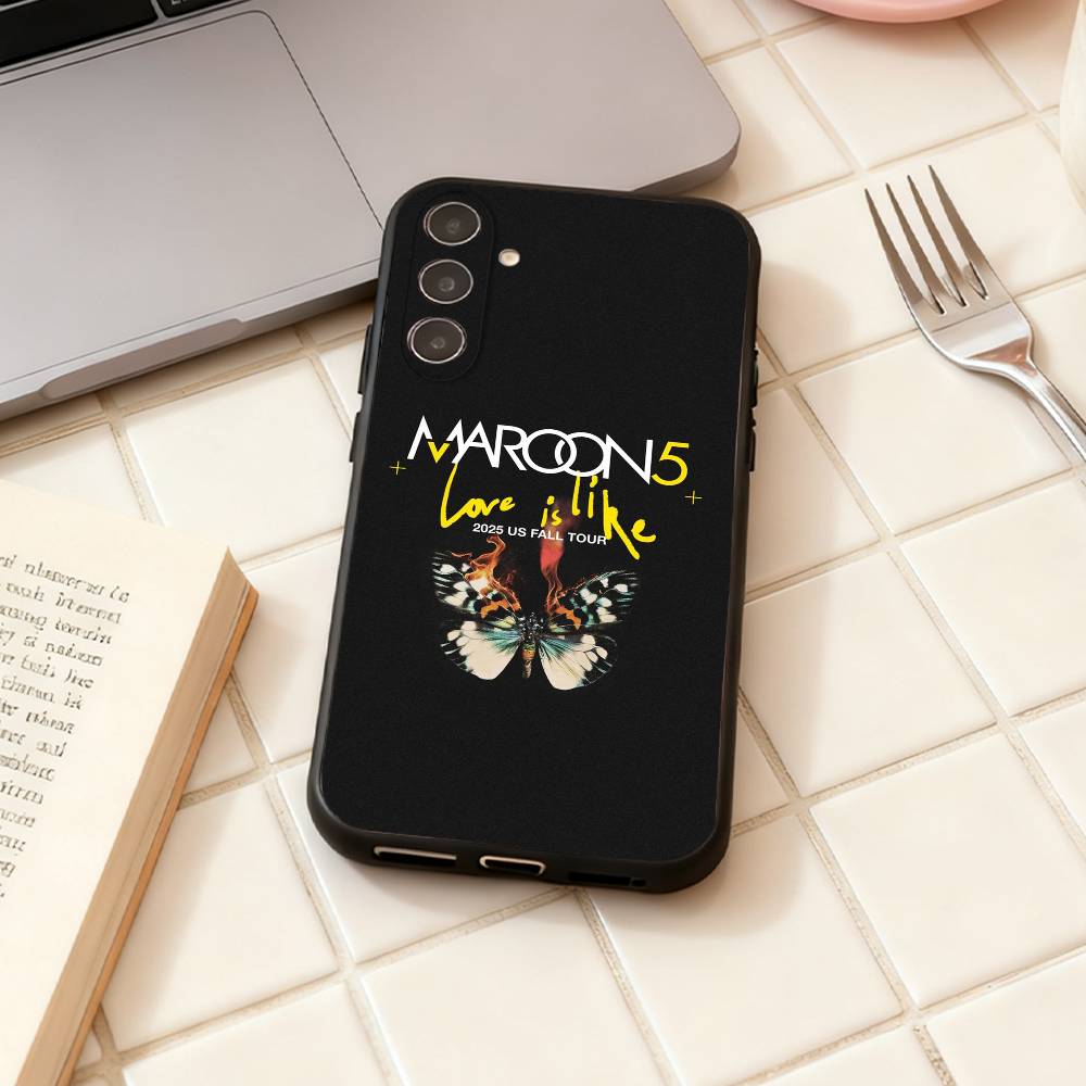 Band Maroon5 phone Case For Samsung Galaxy A73,A72,A71,A70,A53,A52,A51,Others Soft Black Shell