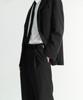 NONBLANK Single-Pleat Wide Fit Jersey Slacks_Dark Grey