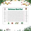1Pc Christmas Word Search Poster – Wall Game, Poster-Size Word Search, Christmas Activity Poster For Families, Christmas Game