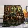 1Pc Centaur Print Flannel Blanket, High quality Comfortable for All Seasons, Home Decor, Warmth and Comfort, Perfect for Christmas Gifts