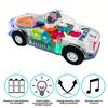 1Pcs Spinning Gears Police Car Toy LED Lights Music Car Model Durable Light Up Toy Car  for Kids
