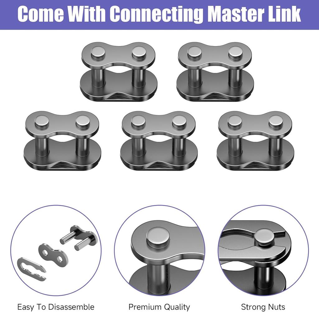 35 Go Kart Roller Chain 4 Feet Replacement For Go Cart Mini Bike ATV Pit Dirt Bike Motorcycle Bicycle With #35 Chain Master Links Powersports