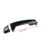 1 Pair Rear Outer Door Handle Plastic Fit for Toyota Land Cruiser Prado J150 Series 2009-2015 2016 2017 2018 2019 2020 Black